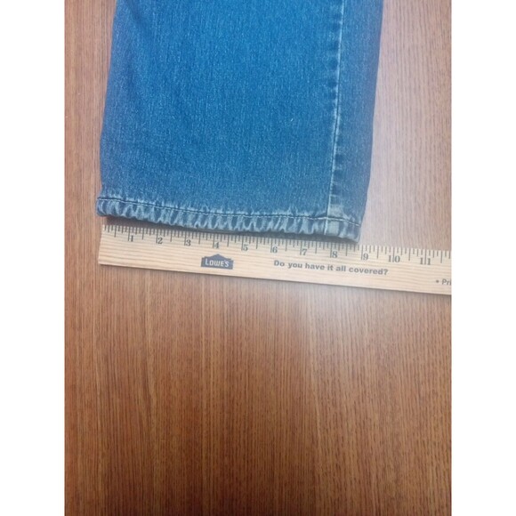 GAP Women's 10 Fleece Lined carpenter Jeans Blue Denim Cotton Zip Fly - Picture 3 of 5